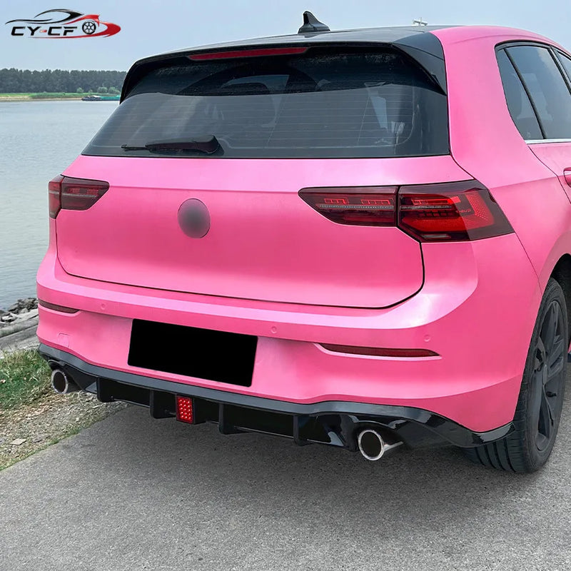 Diffuseur de Pare-Chocs Arrière Volkswagen Golf 8 GTI R-Line 2020-2023 ABS Noir Brillant