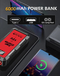 Booster de Batterie Voiture 12V 1200A Écran Numérique 5 Coloris