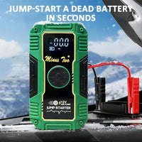 Booster de Batterie 2000A 12V Compresseur d'Air et Lampe LED