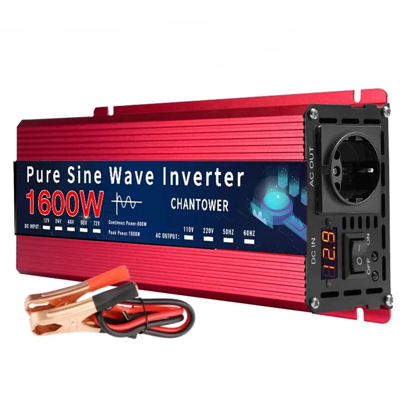 Convertisseur Pur Sinus 12V 24V 48V 72V 220V 1000 à 3000 W