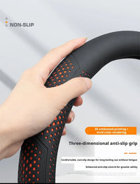 Couvre Volant Toyota Corolla, RAV4, Camry, C-HR, Yaris, Hilux en Carbone et Cuir Nappa Perforé 15 Pouces