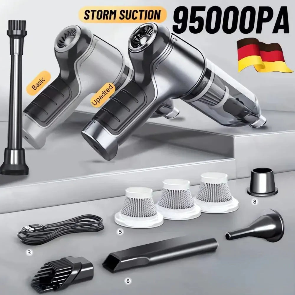 Aspirateur de Voiture Sans Fil 95000 Pa HEPA