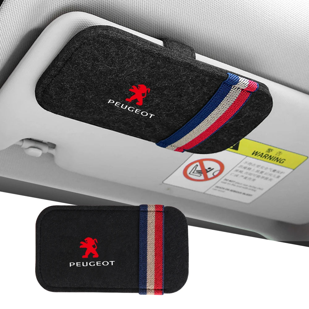Étui de Pare-Soleil Porte-Lunettes Feutrine Peugeot 3008 2008