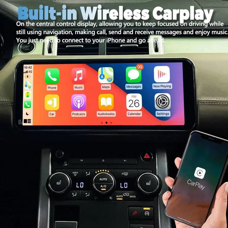 Autoradio Android 15 Land Rover Range Rover Evoque 2012-2018 Écran 12,3 Pouces CarPlay GPS DSP