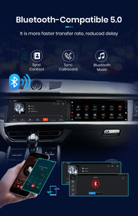 Autoradio Double Écran 12,3 + 12,3 Pouces Porsche Macan 2014-2017 Android CarPlay Sans Fil GPS