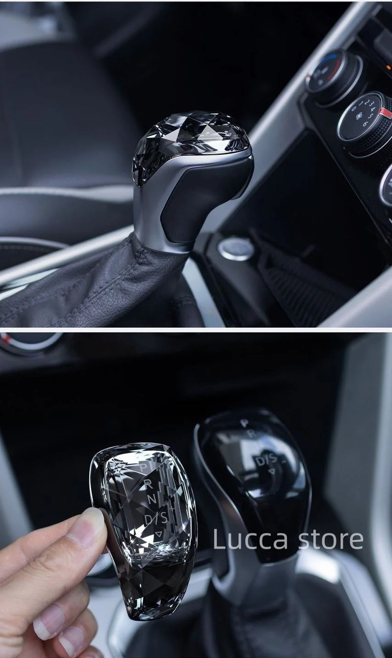 Pommeau de Vitesse Volkswagen en Cristal Taillé Boîte DSG, Tiguan, T-Roc, T-Cross, Polo, Passat, Jetta