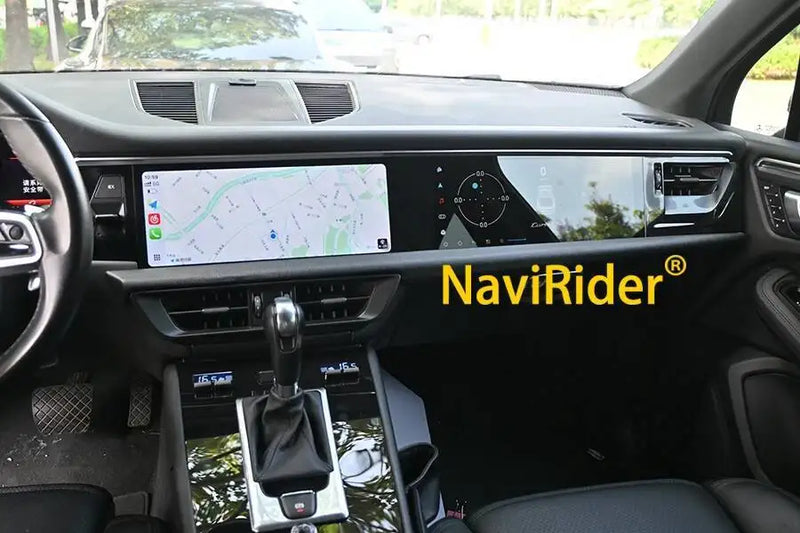 Autoradio Double Écran 12,3 + 12,3 Pouces Porsche Macan 2018-2024 Android CarPlay GPS 4G