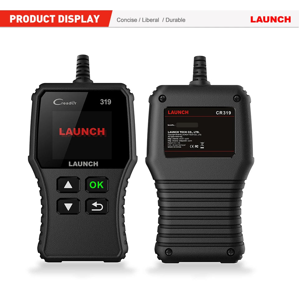 Lecteur de Code OBD2 Launch Creader CR319 Voyant Moteur