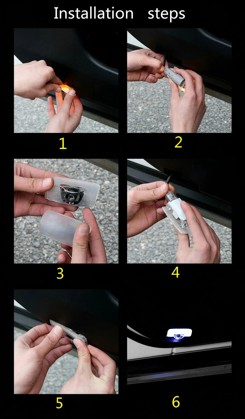 Projecteur Porte Lexus RX, ES, IS, GS, LS, GX, LX, RC, UX, F Sport, Lumière de Bienvenue HD, Lot de 2