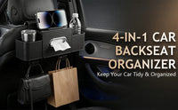 4-in-1-Rücksitz-Organizer fürs Auto mit Taschentuchhalter, Becherhalter und Haken