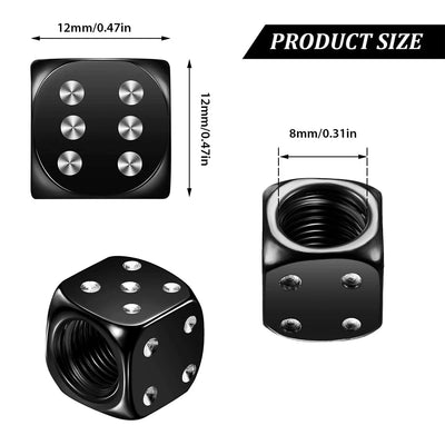 Bouchons de Valve Universels Dés Aluminium Anti-Poussière