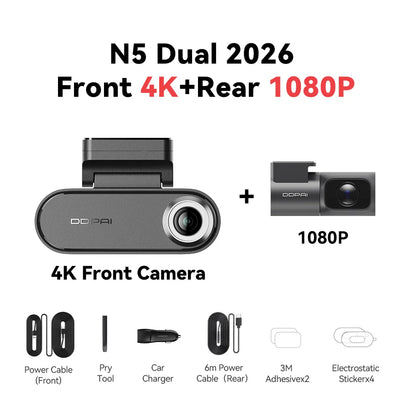 Dashcam DDPAI N5 Dual 4K HDR Avant Arrière