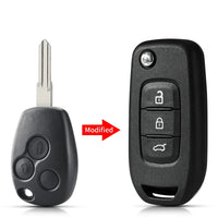 Coque de Clé Renault Mégane Clio Duster Kangoo Modus Twingo Dacia Sandero Logan Nissan Kubistar Clé Rabattable Modifiée