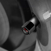 Bouchons de Valve Audi Métal Noir avec Porte-Clés Démonte-Valve