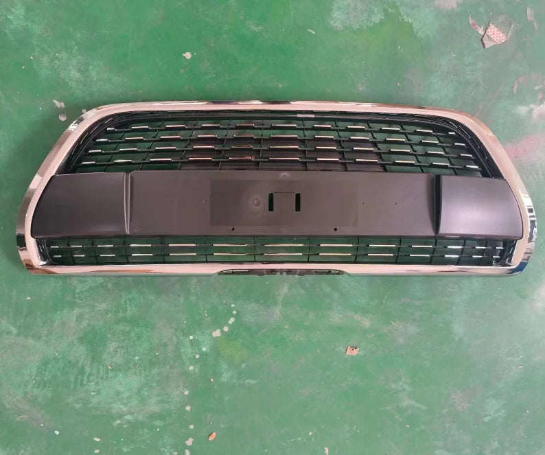 Calandre Peugeot 208 2014-2023 Grille Centrale de Pare-Chocs Avant avec Cadre Chromé, ABS