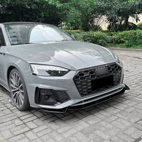 Lame Avant Audi A5 S5 8W6 2021-2024 Noir Brillant 3 Pièces