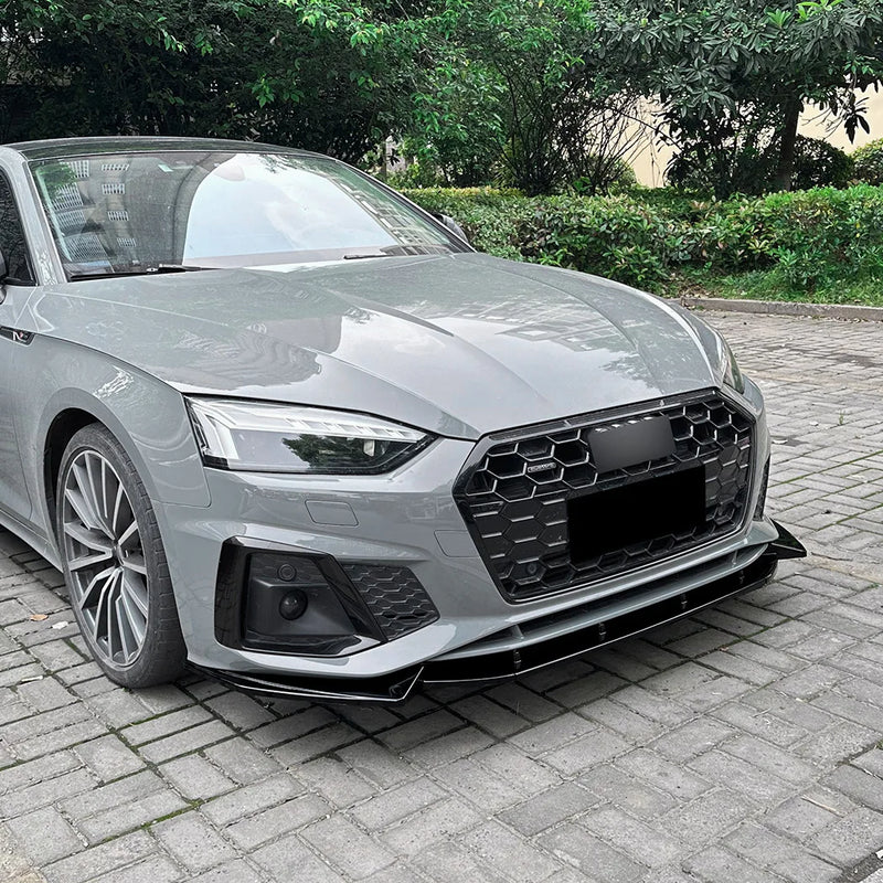 Lame Avant Audi A5 S5 8W6 2021-2024 Noir Brillant 3 Pièces