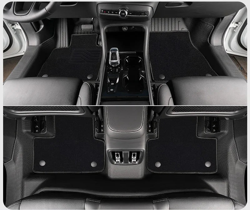 Tapis de Sol TPE Volvo XC60 2009-2026 T8 PHEV Conduite à Gauche Simple ou Double Couche Protection des Seuils