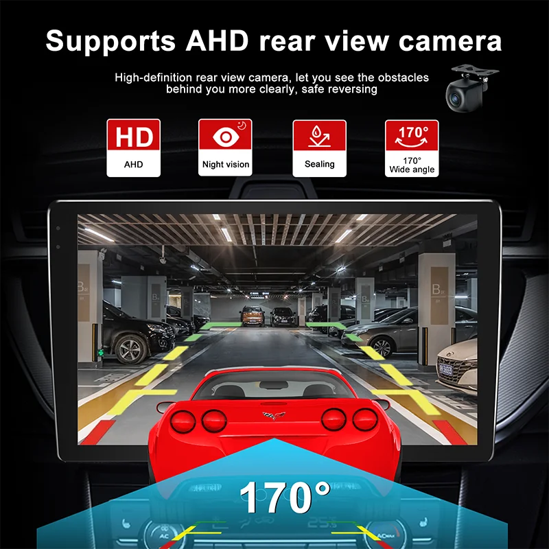 Autoradio Android 10 Pouces Jeep Wrangler JK 2007-2016 CarPlay et Android Auto Sans Fil GPS