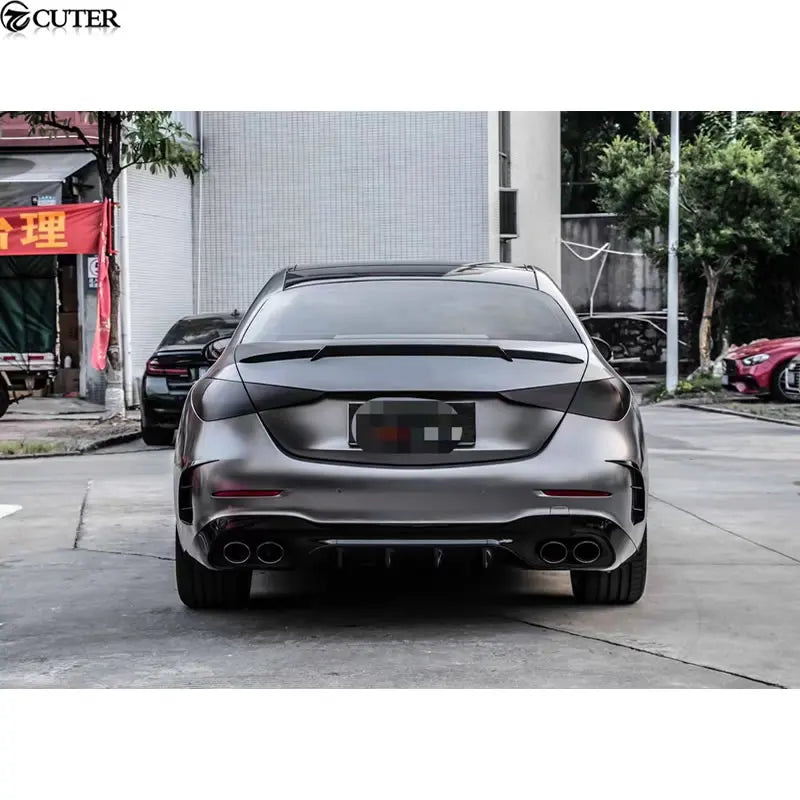 Diffuseur Arrière Style AMG C43 avec Embouts d'Échappement Mercedes Classe C W206 2022+ C200 C260 C300