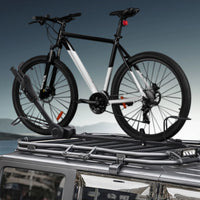 Porte-Vélo de Toit Pliable avec Support Vertical et Double Verrouillage Réglable de 75 à 98 cm pour SUV et Monospaces