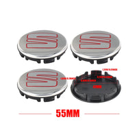 Cache-Moyeux Seat Leon Ibiza Ateca Cupra 55mm 63mm — vue de trois quarts
