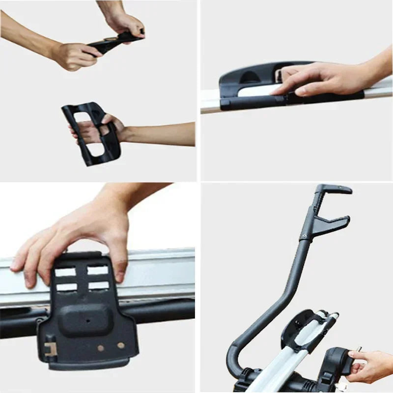 Porte-Vélo de Toit en Alliage d'Aluminium pour VTT et Vélo de Route avec Verrouillage Antivol, 6 Versions