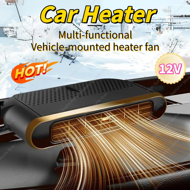 Chauffage Voiture 12V Compact 360° Finition Argent ou Dorée