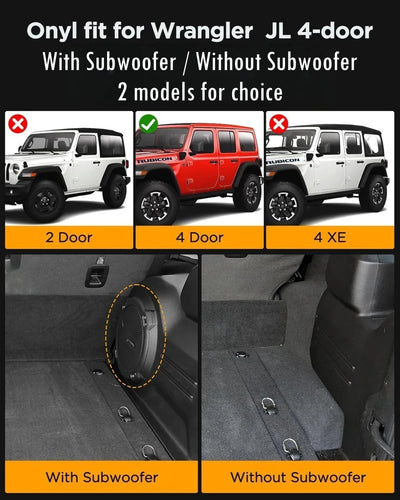 Tapis de Coffre Jeep Wrangler JL 4 Portes TPE