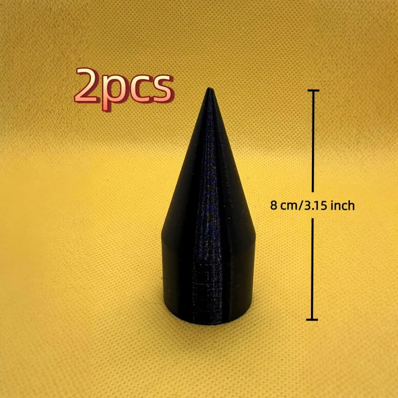 Black 22 mm Conical Wheel Nut Covers — finish detail