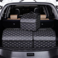 Foldable Leather Car Trunk Organizer