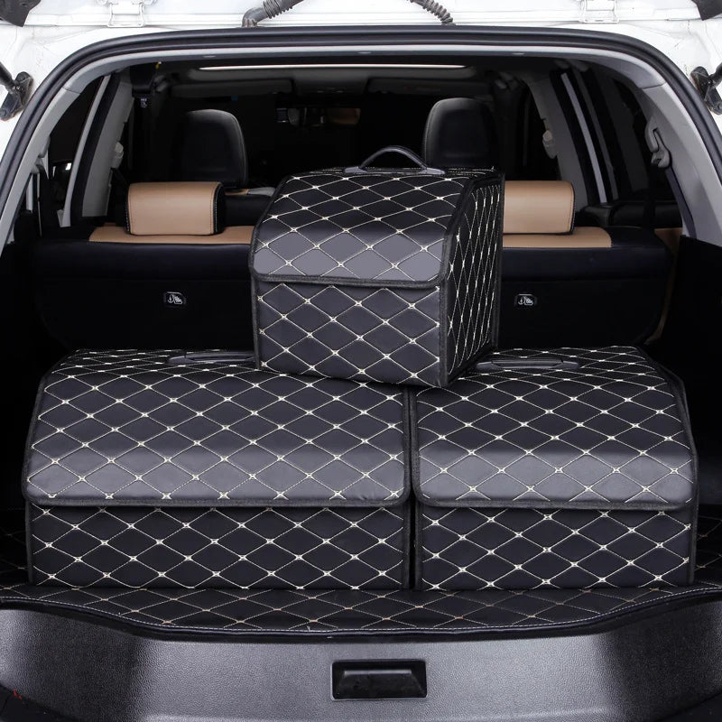 Foldable Leather Car Trunk Organizer
