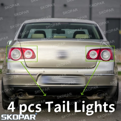 Feux Arrière LED VW Passat B6 2006-2011 4 Pièces Complet