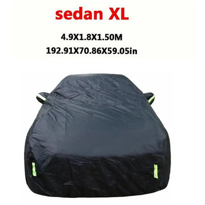Bâche de Protection Voiture Universelle SUV Berline Noire Anti-UV