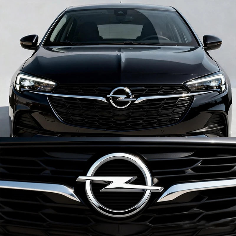 Emblème Logo Opel 145 mm en ABS Noir ou Argent pour l'Avant et l'Arrière Astra Insignia Corsa Zafira
