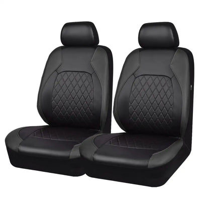 Housse de Siège Voiture Cuir PU Universelle Noire