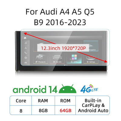 Autoradio Android Audi A4 A5 Q5 B9 CarPlay