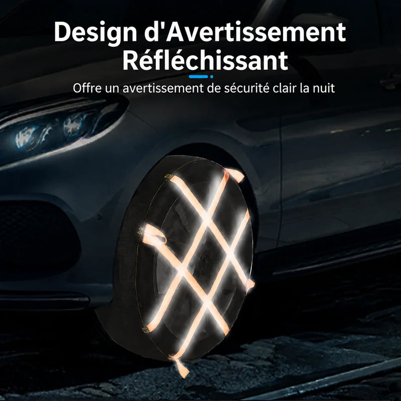 Chaussettes à Neige Voiture E-ACE Textile Antidérapantes SUV et Camionnette 2 Paires
