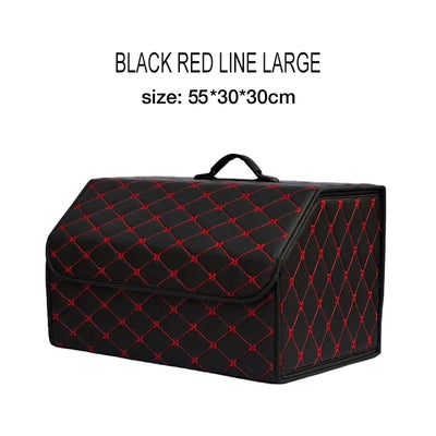 Organisateur de Coffre Voiture Cuir Matelassé Pliable