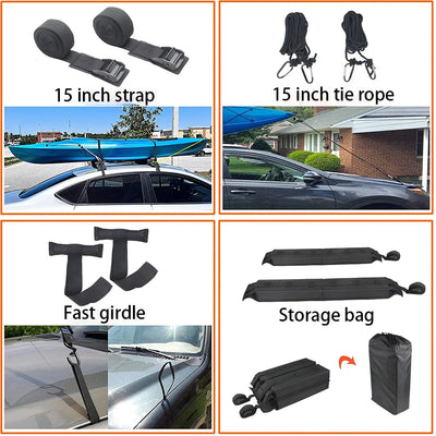 Galerie de Toit Souple Universelle Surf et Kayak