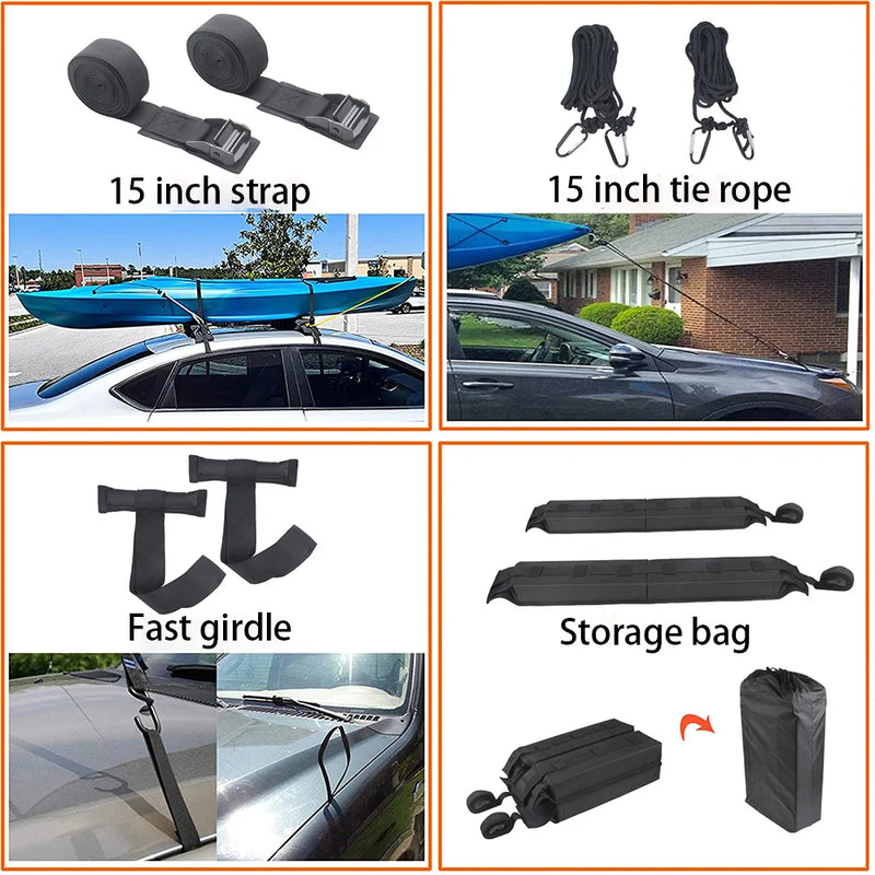 Galerie de Toit Souple Universelle Surf et Kayak