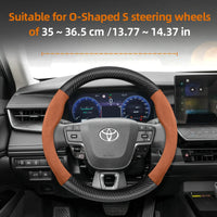 Couvre Volant Toyota Yaris, Corolla, C-HR, RAV4, Hilux, Aygo en Daim et Carbone, Tailles S, M et L