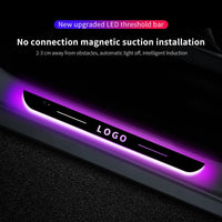 Seuil de Porte LED Lumineux Logo Personnalisé Sans Fil USB