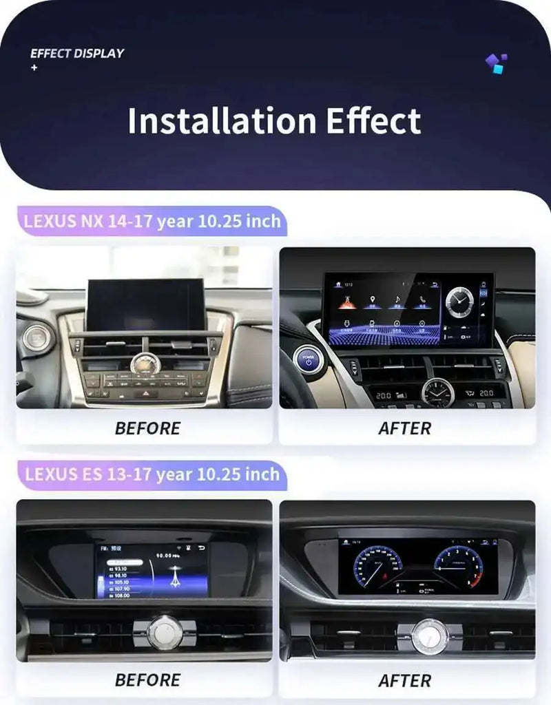 Autoradio Android 14 Écran QLED 12,3 Pouces Lexus RX 270 350 450h 2009-2015 CarPlay Double Système