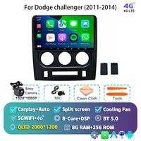 Autoradio Android 16 Dodge Challenger 2011-2014 Écran QLED CarPlay GPS Caméra DVR