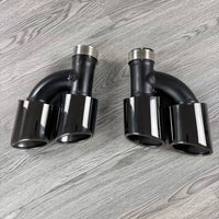 Embouts d'Échappement Audi A4 A5 B9 2017-2024 Double Sortie Noir Brillant