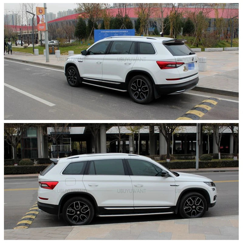 Becquet Skoda Kodiaq 2017-2019 Aileron de Toit Arrière en ABS, Apprêt, Noir ou Aspect Carbone