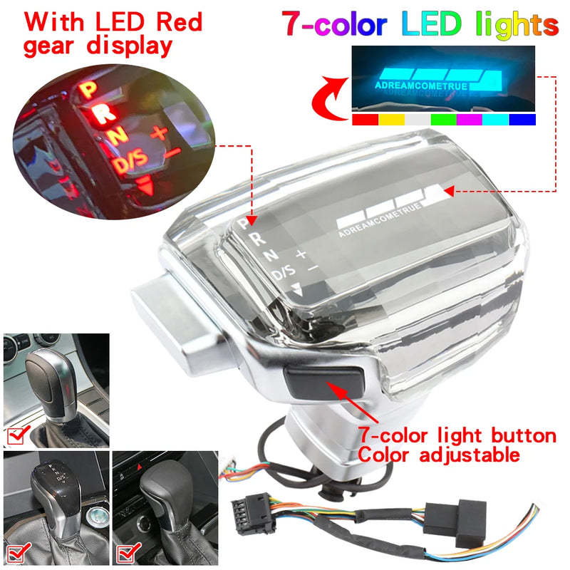 Pommeau de Vitesse LED Volkswagen Passat B8 — vue de trois quarts