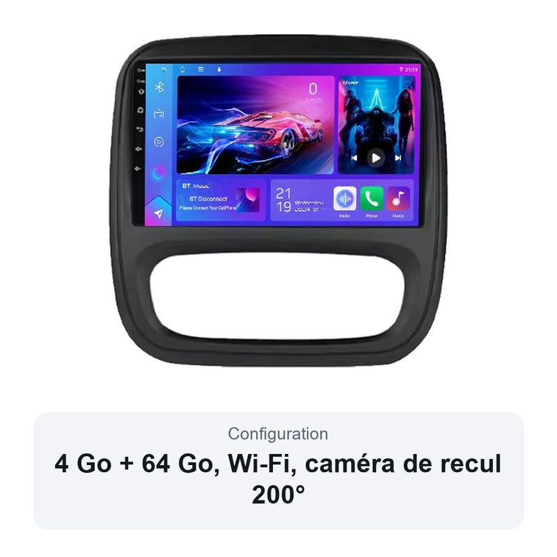 Autoradio Android CarPlay Renault Trafic 3 Opel Vivaro B 2014-2021 9 Pouces