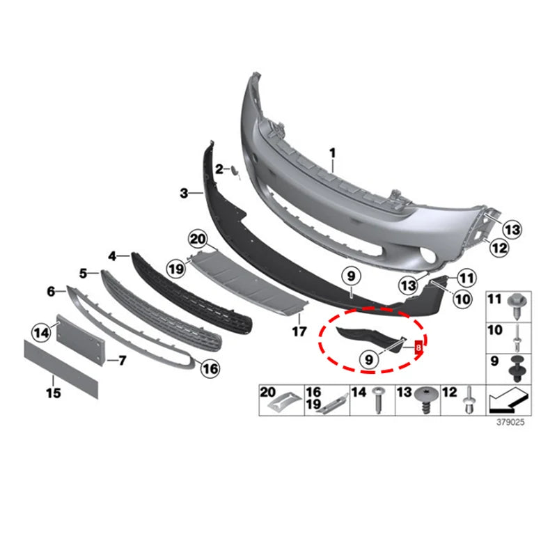 Garde-Boue Avant Mini Cooper R60 R61 2010-2016
